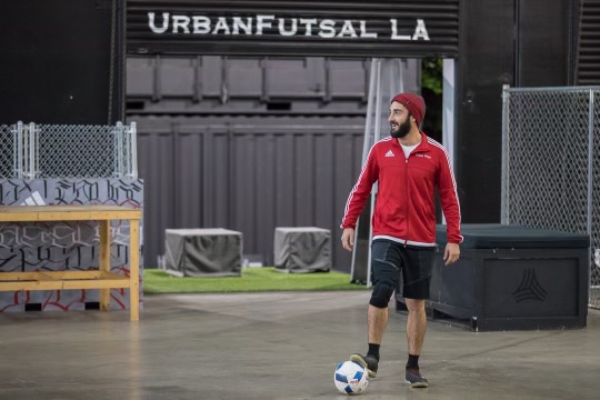 Greg Kaganovsky with soccer ball